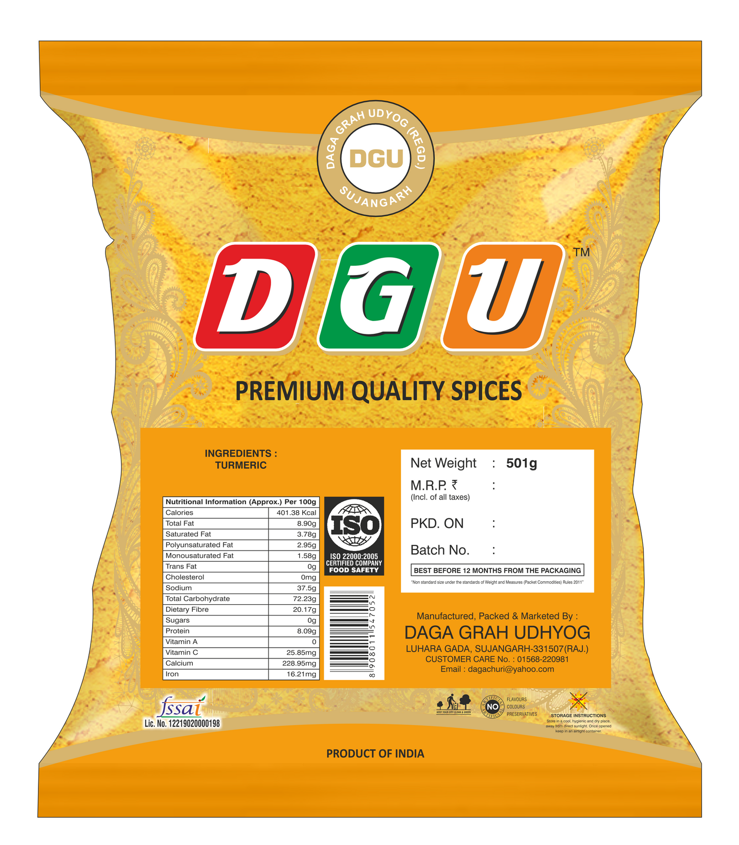 Turmric Powder - Haldi Powder